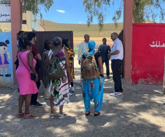 Teachers from the USA visiting a school in Kansara Morocco
